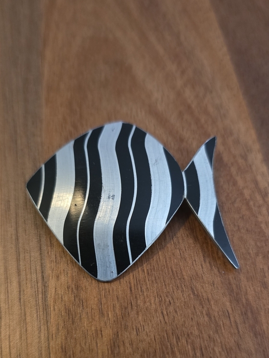 Jorgen Jensen Jewelry - Jorgen Jensen Mid Century Pewter Fish Brooch